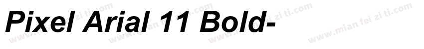 Pixel Arial 11 Bold字体转换